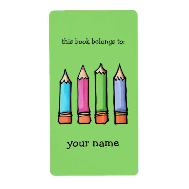Colored Pencils green Bookplate (Front)