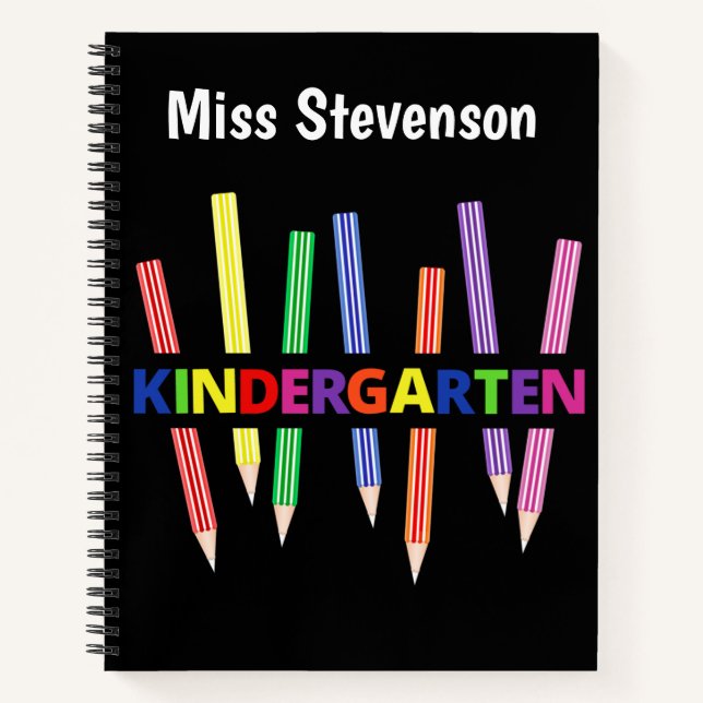 Colored Pencils Kindergarten Notebook (Front)