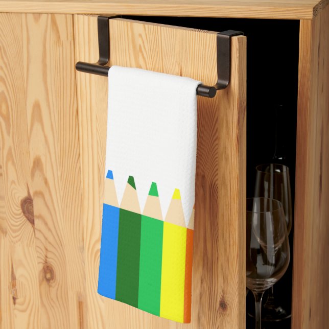 Colored Pencils  Kitchen Towel (Thirds Fold)