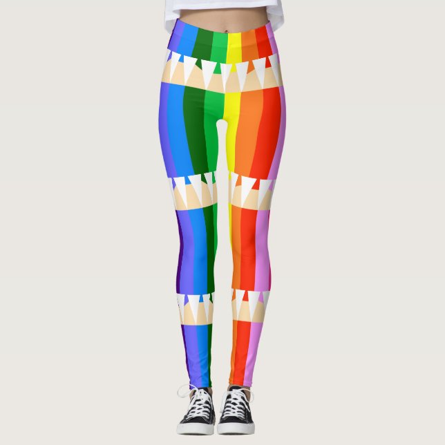 Colored Pencils Leggings (Front)