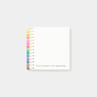 Colored Pencils Light Post-it Notes