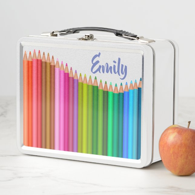 Colored Pencils Metal Lunch Box (In Situ)