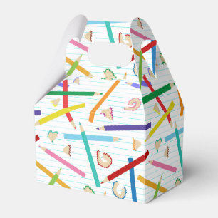 Colored Pencils Pattern Favor Boxes