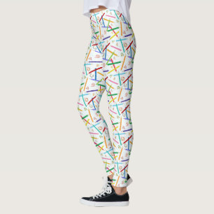 Colored Pencils Pattern Leggings