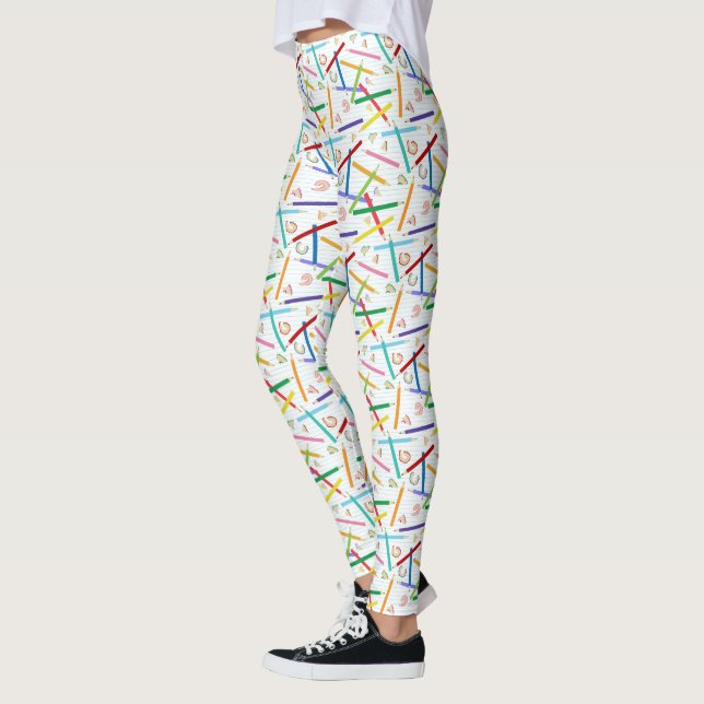 Colored Pencils Pattern Leggings (Left)