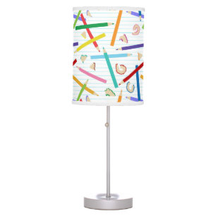 Colored Pencils Pattern Table Lamp
