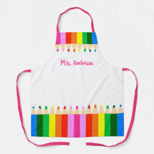 Colored Pencils Personalize Apron