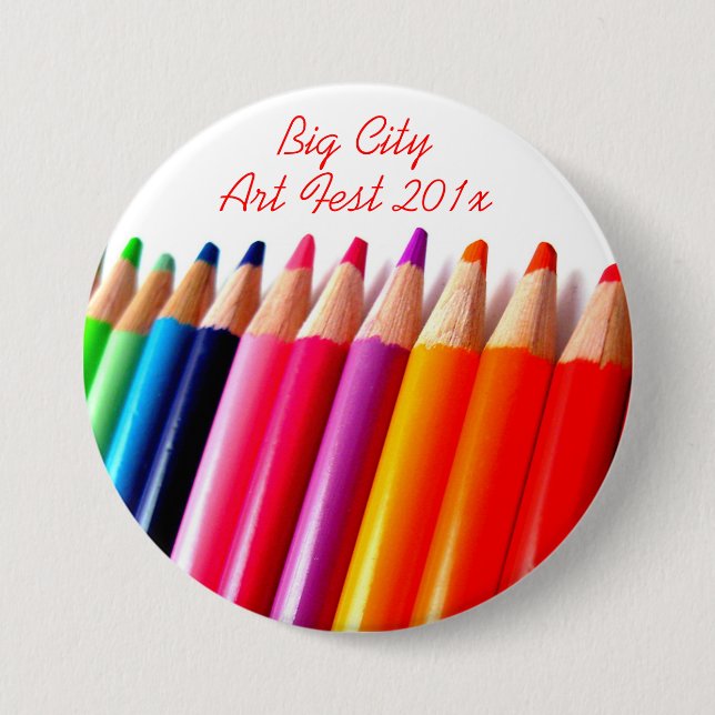 Colored Pencils Pinback Button (Front)