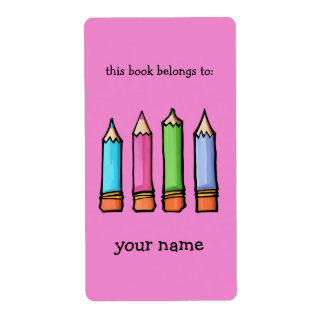 Colored Pencils pink Bookplate