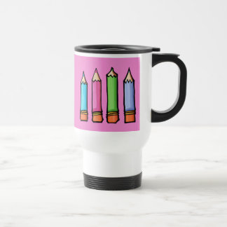 Colored Pencils pink Travel Mug