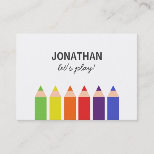 Colored Pencils Playdate Card