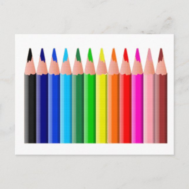 Colored Pencils Postcard (Front)