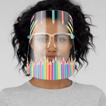 Colored Pencils School Face Shield