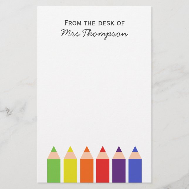Colored Pencils Stationery (Front)