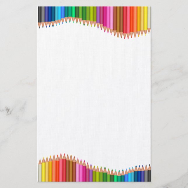 Colored Pencils Stationery (Front)