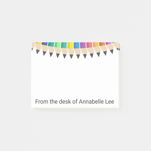 Colored Pencils Swag Post-it Notes (Front)