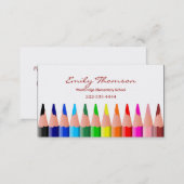 Colored Pencils Teacher's Business Card (Front/Back)