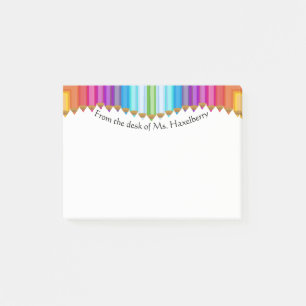 Colored Pencils Teachers Personalized Note Pad