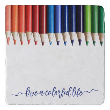 Colored Pencils Trivet by CarriesCamera at Zazzle