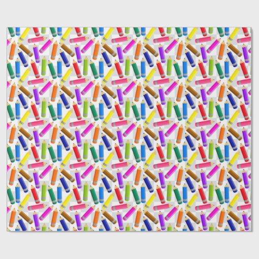Colored Pencils Wrapping Paper Zazzle