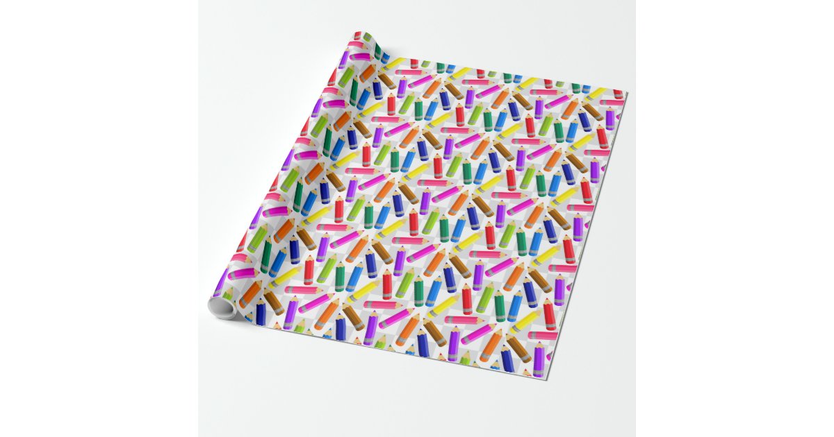 Colored Pencils Wrapping Paper Zazzle