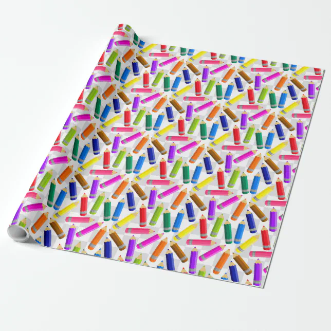 Colored Pencils Wrapping Paper Zazzle