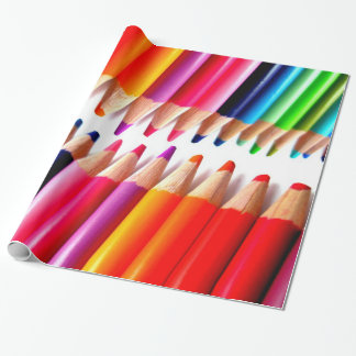 Colored Pencils Wrapping Paper