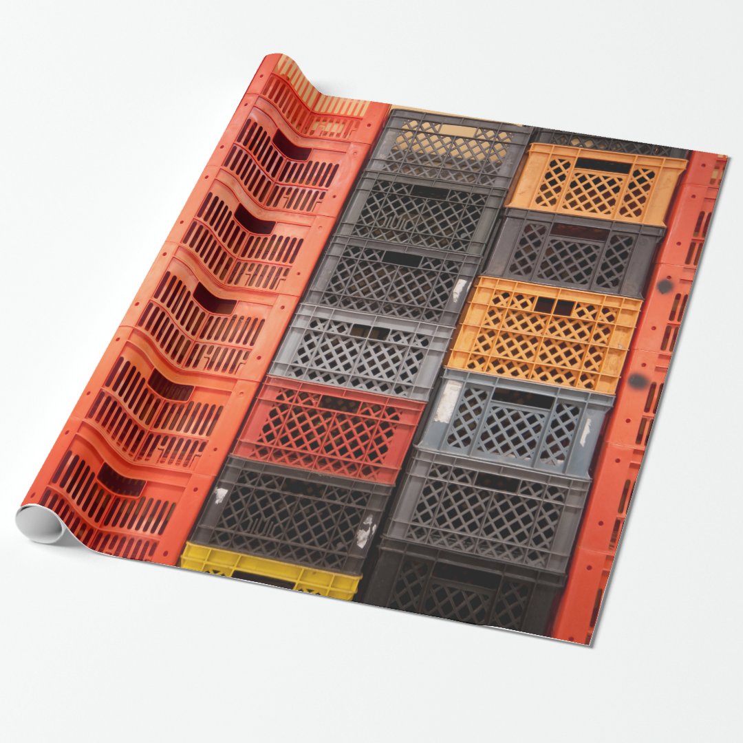 Colored Plastic Storage Containers Wrapping Paper Zazzle