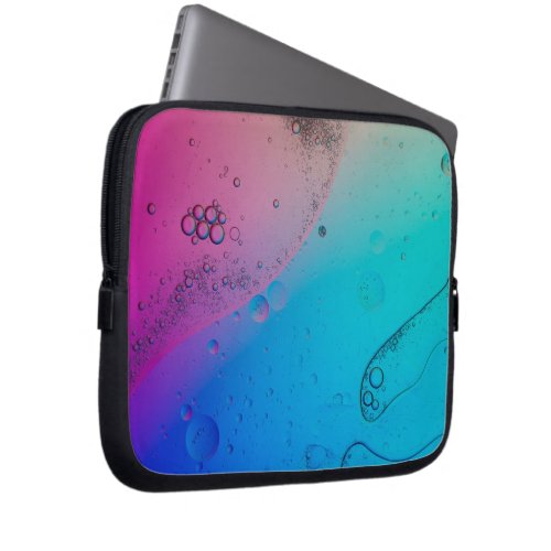 Colored platform under water and oil laptop sleeve