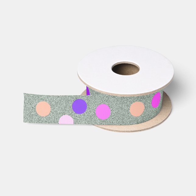 Colored Poka Dot Satin Ribbon (Spool)