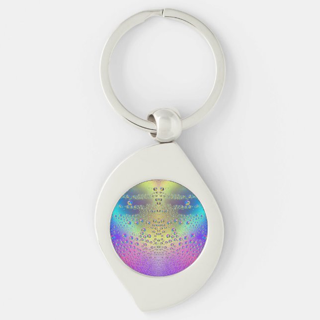 Colored Rain Drops Keychain (Front)