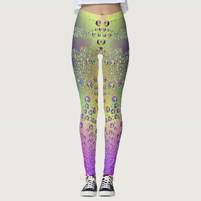 Colored Rain Drops Leggings (Front)