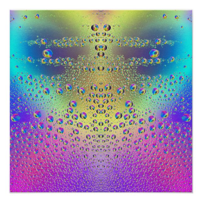 Colored Rain Drops Poster (Front)