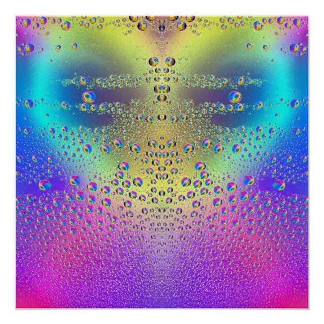 Colored Rain Drops Poster (Front)
