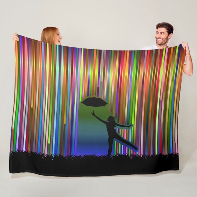 COLORED RAIN FLEECE BLANKET (In Situ)