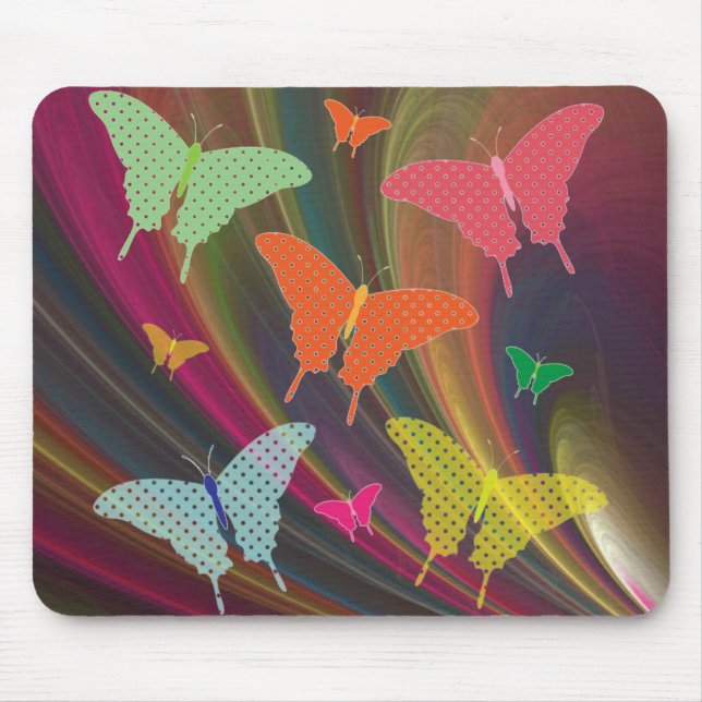 Colored Rainbow Mouse Pad (Front)