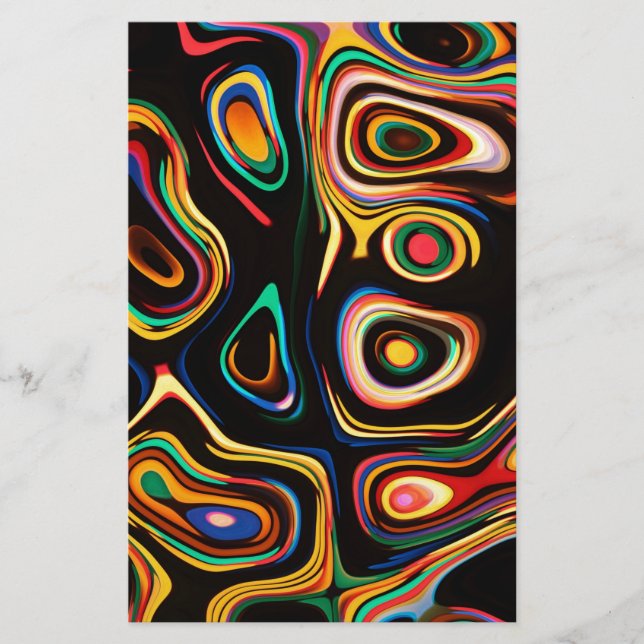 Colored Rainbows Stationery (Front)