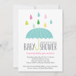Colored Raindrops Baby Shower Invite at Zazzle