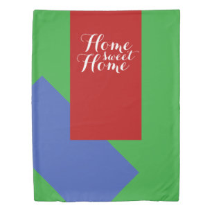Colored Rectangles + your color & text Duvet Cover