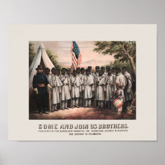 Colored Regiment Recruiting Poster - Civil War