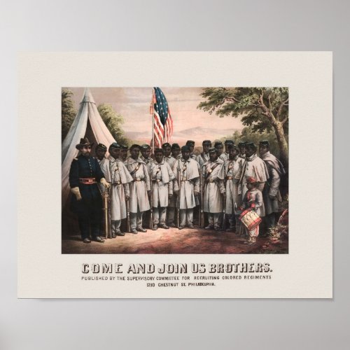 Colored Regiment Recruiting Poster _ Civil War