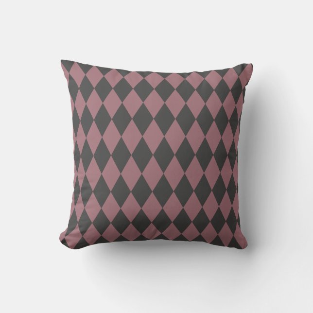 Colored rhombus elegant throw pillow (Front)
