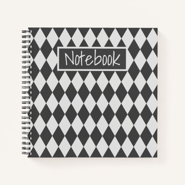 Colored rhombus elegant throw pillow notebook (Front)