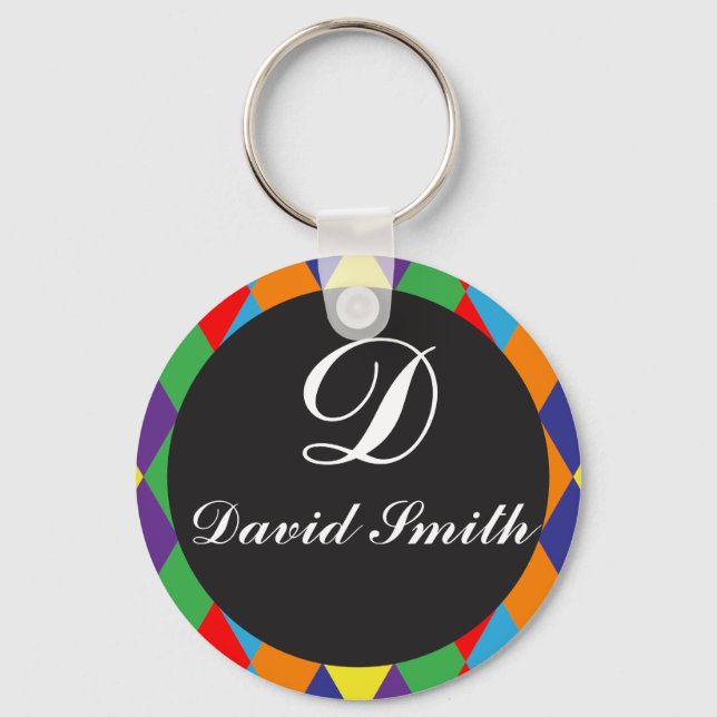 Colored Rhombus Keychain (Front)