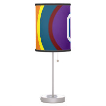 Colored Rings with Monogram Table Lamp