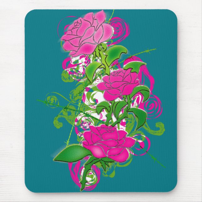 Colored_Roses Mouse Pad (Front)