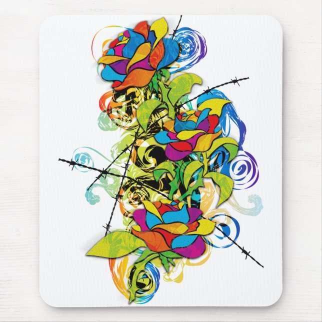 Colored_Roses Mouse Pad (Front)