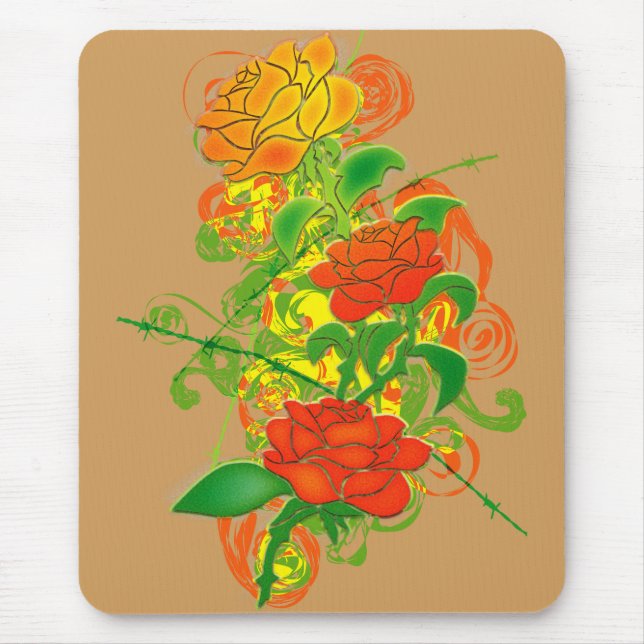 Colored_Roses Mouse Pad (Front)