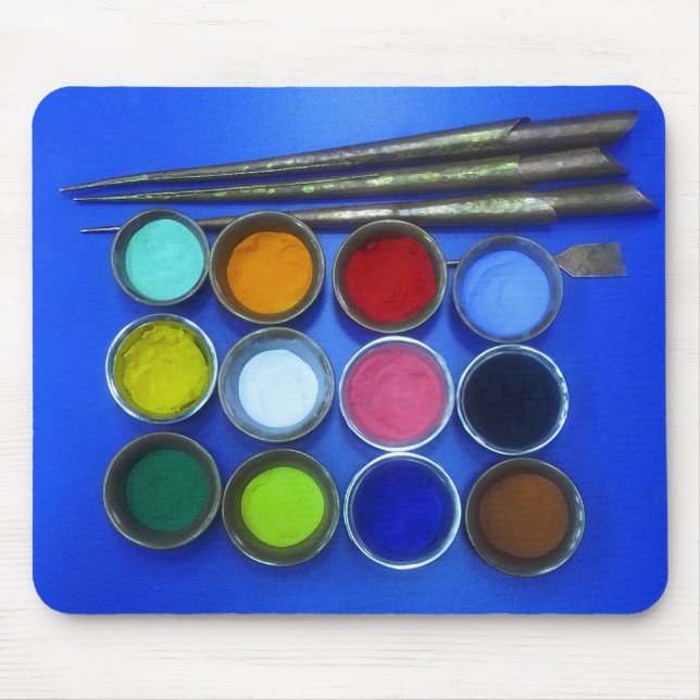 colored sand to build a Buddhist mandala Mousepad (Front)