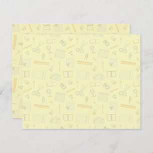 Colored School Supplies Pattern